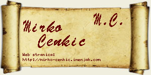 Mirko Cenkić vizit kartica